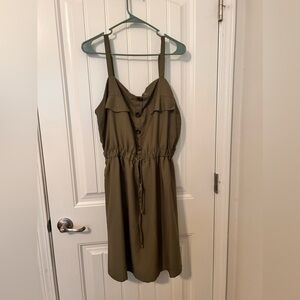 Olive Green dress with buttons size 2X